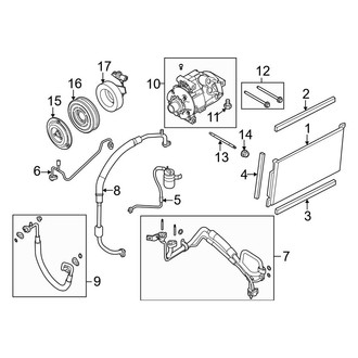 Ford OE - Air Conditioner & Heater - Condenser, Compressor & Lines