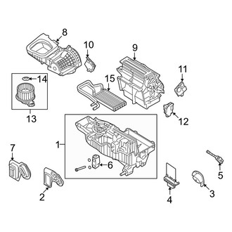 Ford OE - Air Conditioner & Heater - Evaporator Components (Manual A/C)