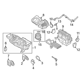 Ford OE - Air Conditioner & Heater - Evaporator Components (Dual Zone Auto A/C)