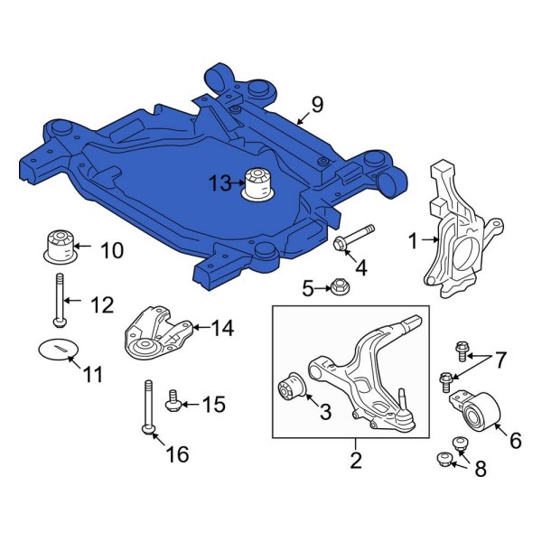 Ford OE 9F9Z5C145A Front Engine Cradle