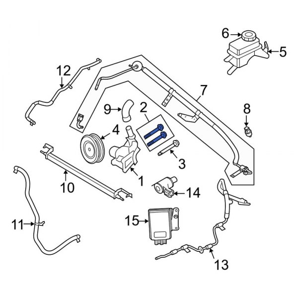 Power Steering Pump Mounting Bolt