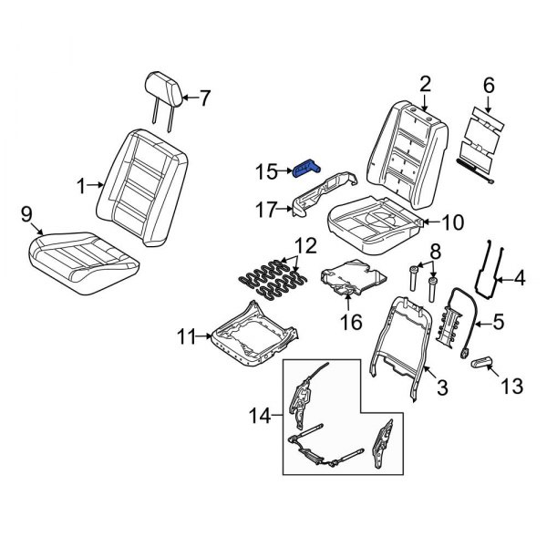 Seat Back Recliner Adjustment Handle