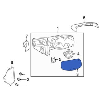 Ford OE - Front Right Door Mirror Glass