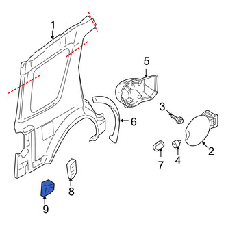 Ford OE - Rear Lower Quarter Panel Air Vent Grille