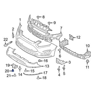 Ford OE - Upper Radiator Support Air Deflector Clip