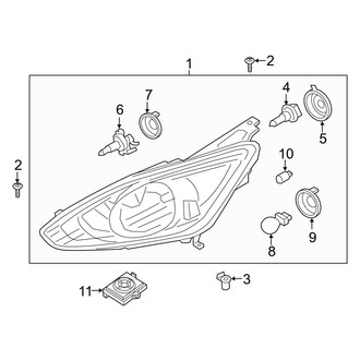 Ford OE - Front Lamps - Headlamp Components