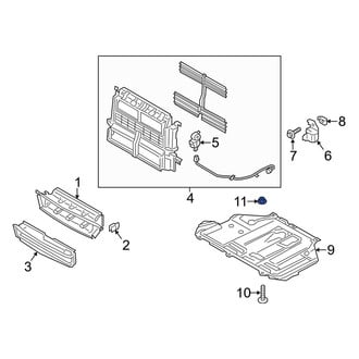 Ford OE - Radiator Support Splash Shield Nut
