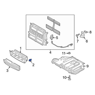 Ford OE - Upper Radiator Support Air Deflector Clip