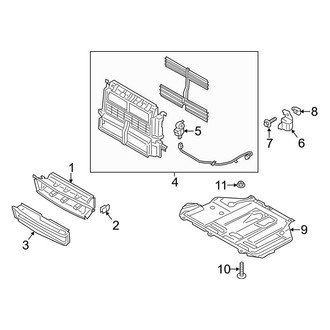 Ford OE - Radiator Support - Splash Shields