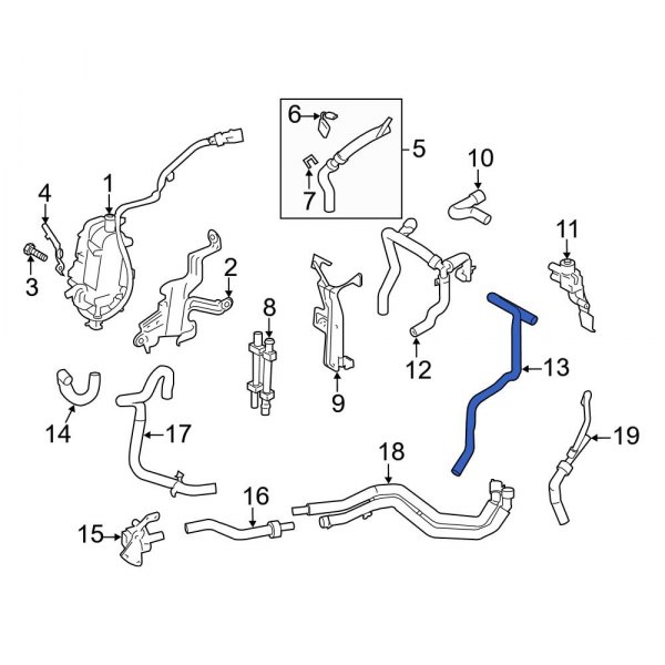 HVAC Heater Hose Connector