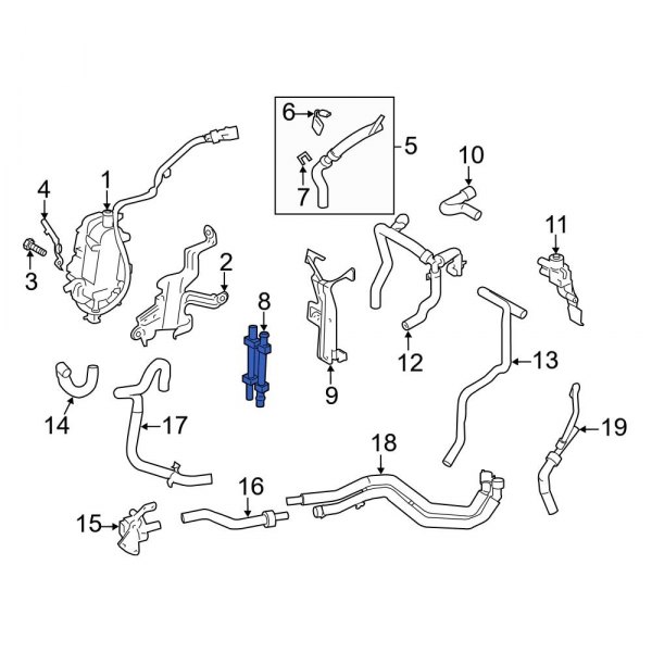 HVAC Heater Hose Connector