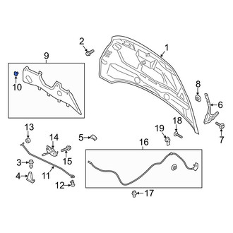 Ford OE - Hood Insulation Pad Clip