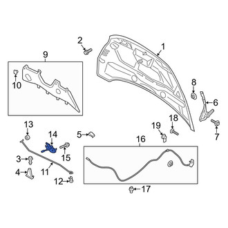 Ford OE - Front Hood Latch