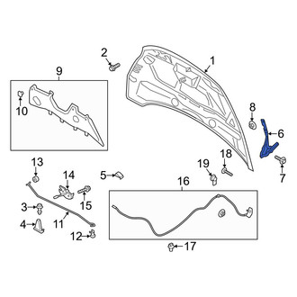 Ford OE - Front Left Hood Hinge