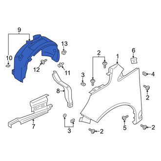 Ford OE - Front Right Fender Splash Shield