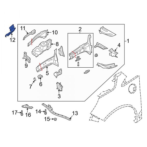 Fender Apron Reinforcement