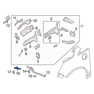 Ford OE - Left Suspension Subframe Reinforcement Bracket