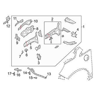 Ford OE - Fender - Structural Components & Rails