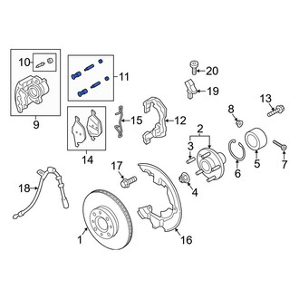 Ford OE - Front Disc Brake Caliper Bolt Kit
