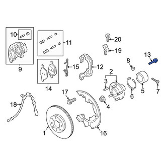 Ford OE - Rear Disc Brake Caliper Anchor Plate Bolt