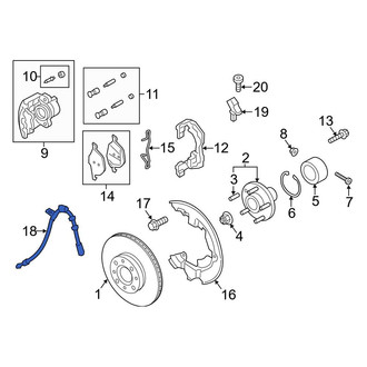 Ford OE - Front Brake Hydraulic Hose