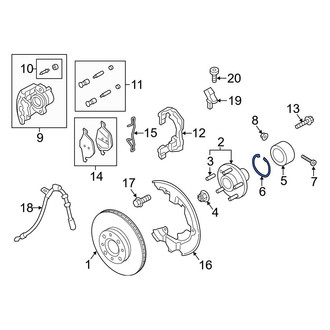 Ford OE - Front Wheel Bearing Lock Ring