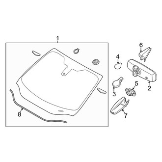 Ford OE - Windshield - Glass