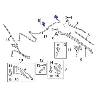 Ford OE - Front Windshield Washer Nozzle