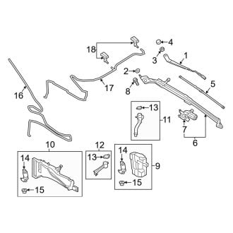 2013 Ford C-MAX OEM Wiper Blade & Washer Parts — CARiD.com