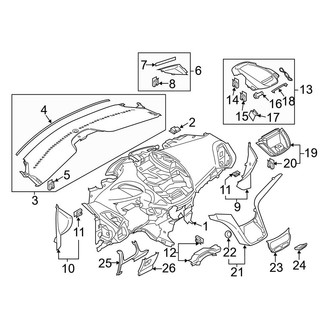 Ford OE - Instrument Panel Components (Panel & Trim, With Navigation)