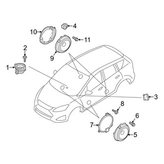 Ford OE - Instrument Panel - Sound System (9 Speaker Audio Speakers)