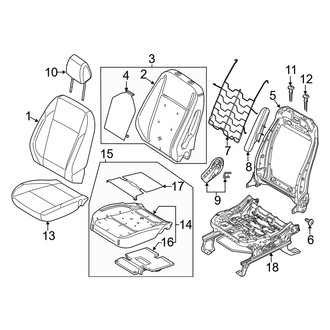 Ford OE - Seats & Tracks - Passenger Seat Components