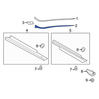 Ford OE - Left Windshield Molding Bracket