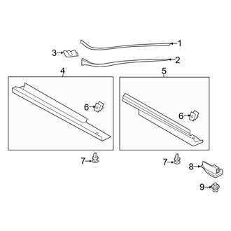 Ford OE - Pillars, Rocker & Floor - Exterior Trim