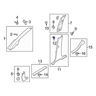 Ford OE - Body A-Pillar Trim Panel Clip