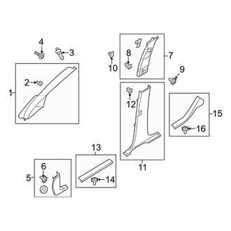 Ford OE - Pillars, Rocker & Floor - Interior Trim