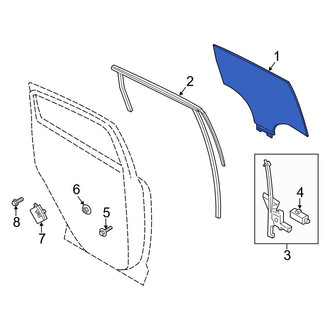 Ford OE - Front Left Door Glass