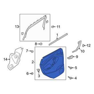 Ford OE - Rear Right Inner Door Interior Trim Panel