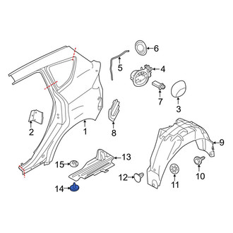 Ford OE - Floor Pan Splash Shield Screw