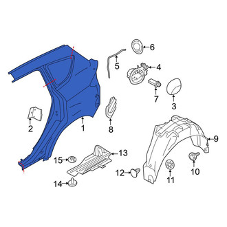 Ford OE - Rear Left Outer Quarter Panel