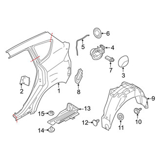 Ford OE - Quarter Panel & Components (Hybrid), (Hybrid SE / Hybrid SEL)
