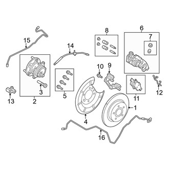 Ford OE - Rear Suspension - Brake Components