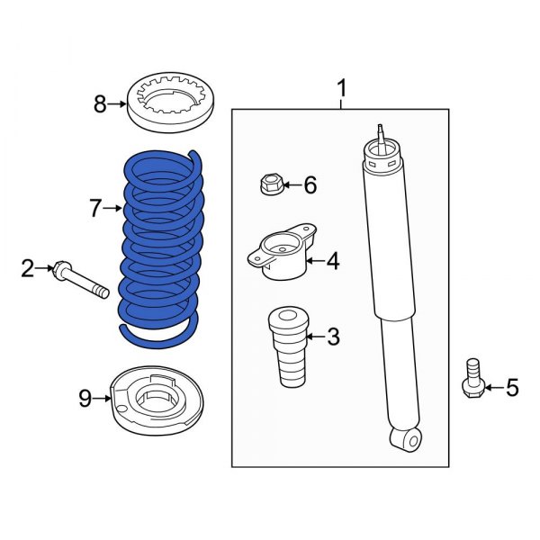 Ford OE DV6Z5560A Rear Coil Spring