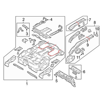 Ford OE - Rear Body & Floor - Floor & Rails (Energi SE / Energi Titanium)