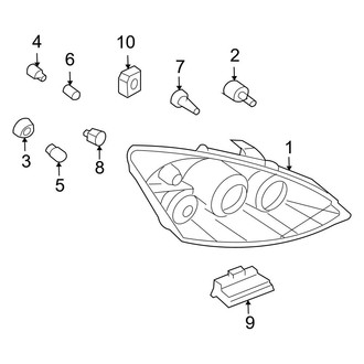 Ford OE - Front Lamps - Headlamp Components (With High Intensity)