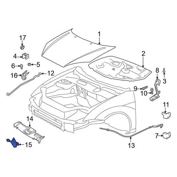Ford OE YS4Z16700DB Front Hood Latch