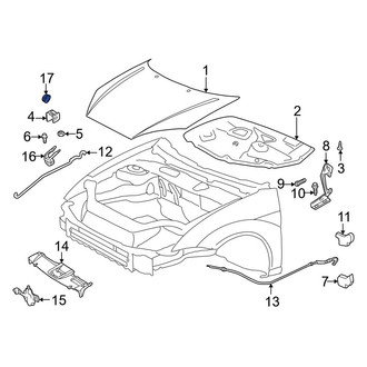 Ford OE - Hood Prop Rod Clip