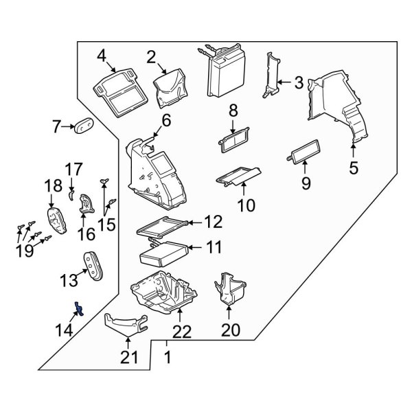 Ford OE YS4Z18N332AA - HVAC Heater Core Clip