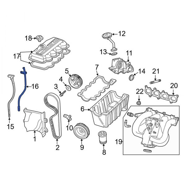 Ford OE YS4Z6754AA Engine Oil Dipstick Tube