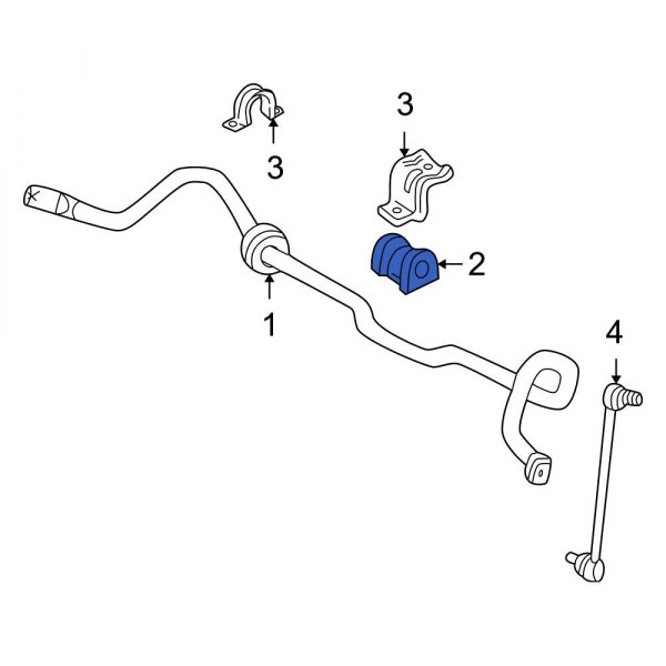 Ford OE YS4Z5484EA - Front Suspension Stabilizer Bar Bushing